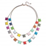 Tutti Fruitti Candy Color Double Row Statement Necklace